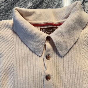 Michael Kors Cream Polo Sweater